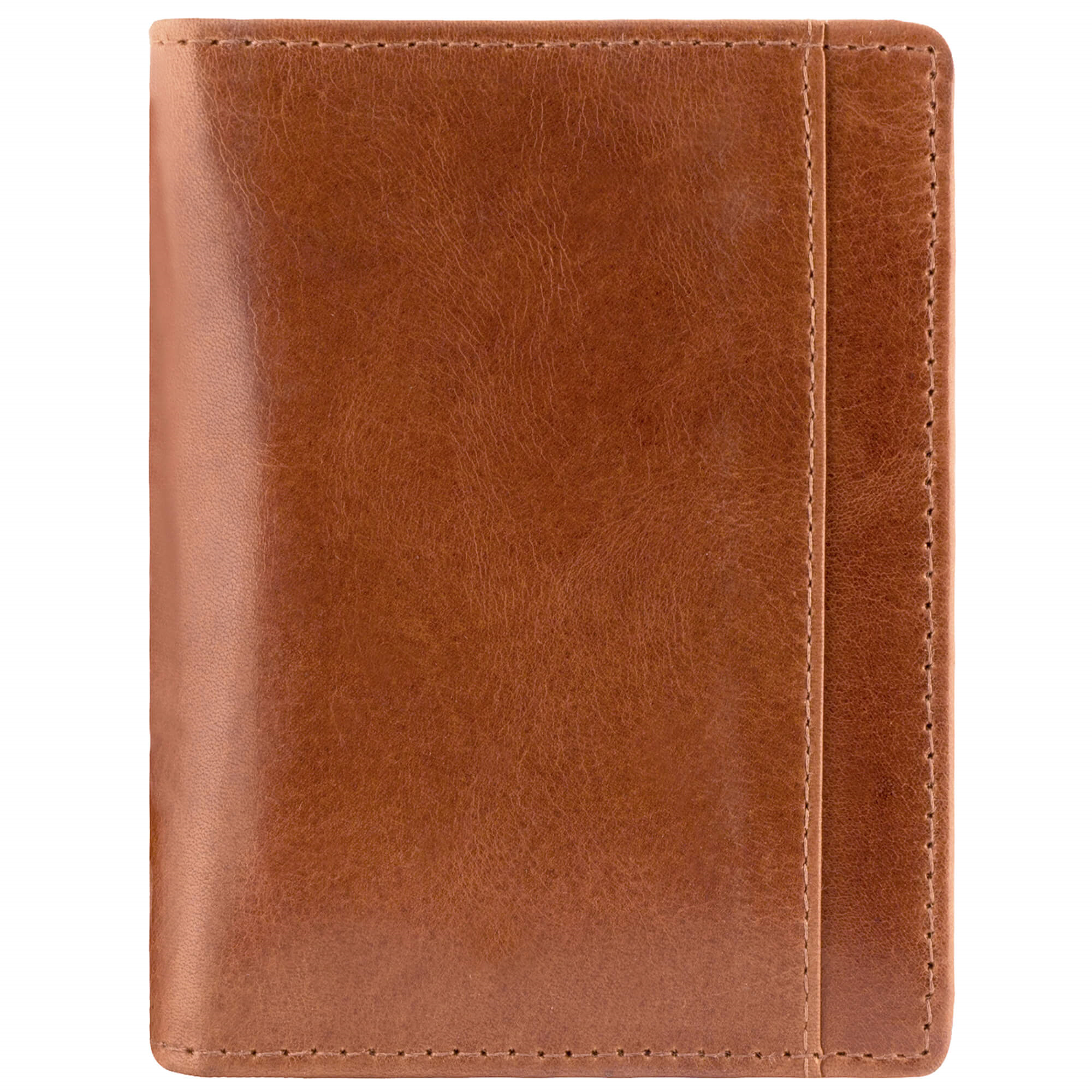 Portefeuille Homme Unique Vertical Aile Cognac