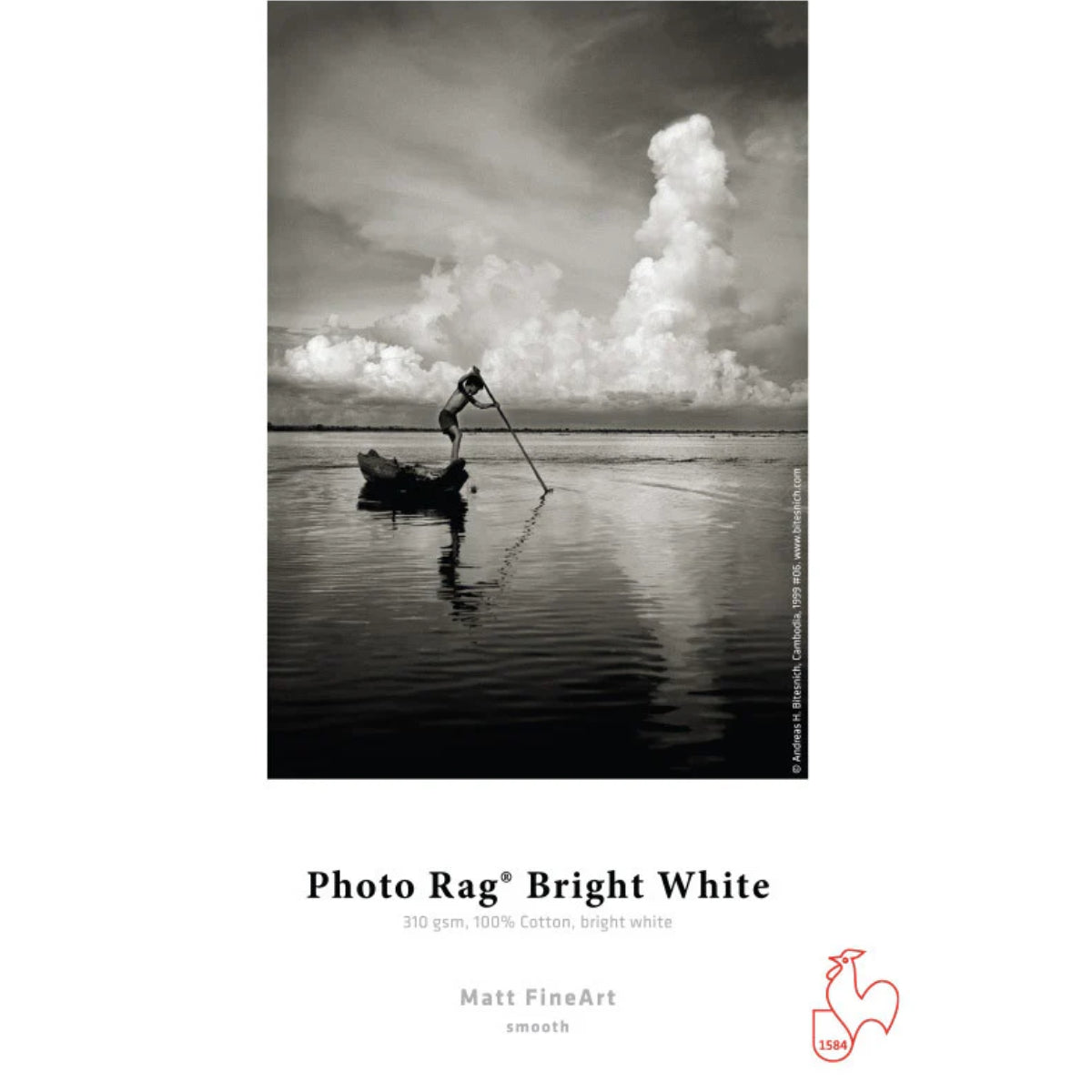 HAHNEMUHLE HM1517999 (17in x 39ft) Bright White Original Smooth Photo Rag
