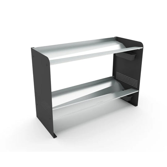 RAKABOT Signature Chic Winter Metal Boot Rack 33in Wide - Rustproof Channeling Water Into Containers - 2 Tier / 7 Pairs
