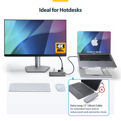 StarTech.com DKT30CHSDPD1 station d'accueil Avec fil USB 3.2 Gen 1 (3.1 Gen 1) Type-C Noir, Gris - Image 9