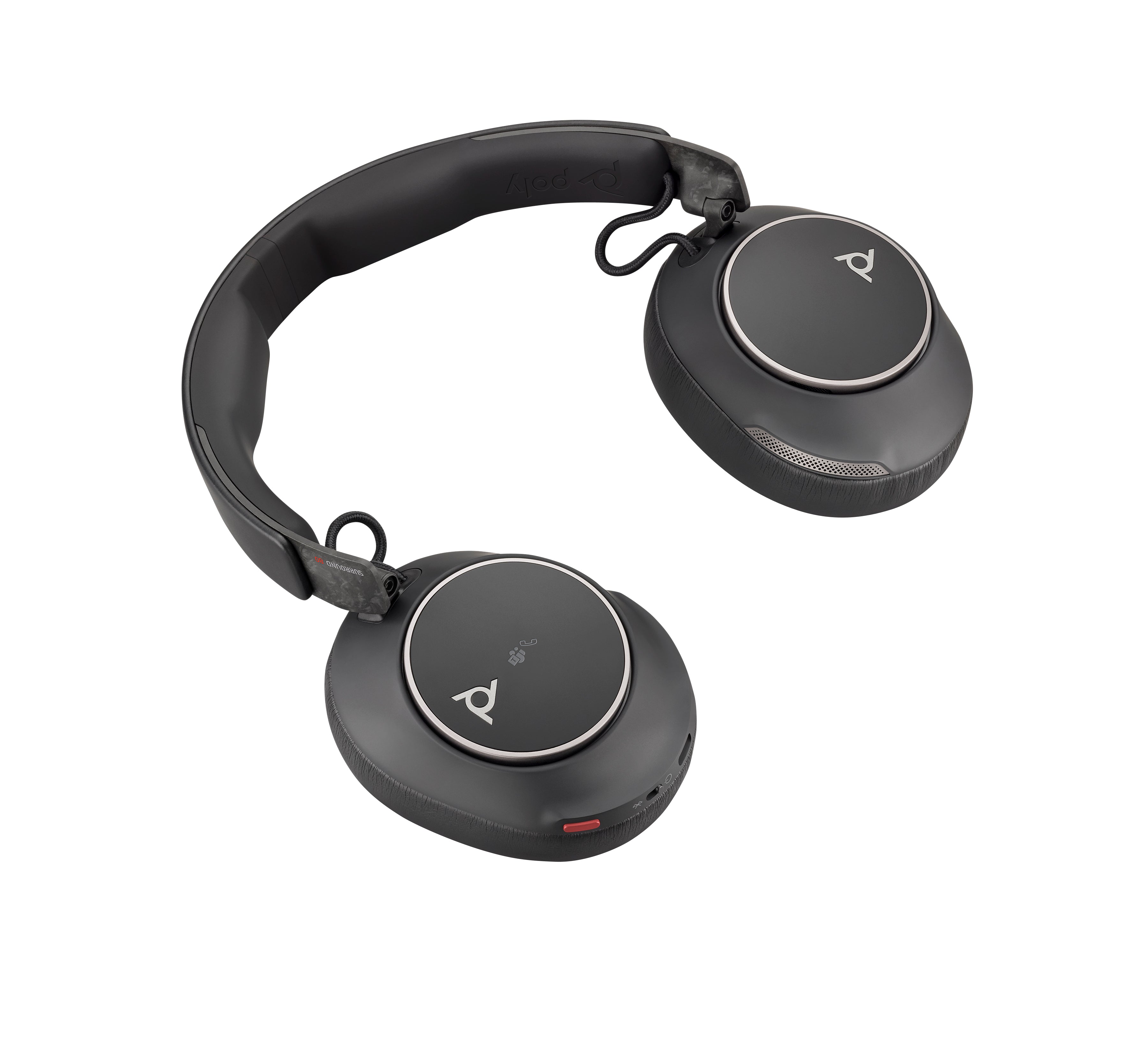 Poly Voyager Surround 80 UC Microsoft Teams Certified USB-C Headset +USB-C/A Adapter Sans fil Arceau Musique/Quotidien USB Type-C Bluetooth Noir - Image 5