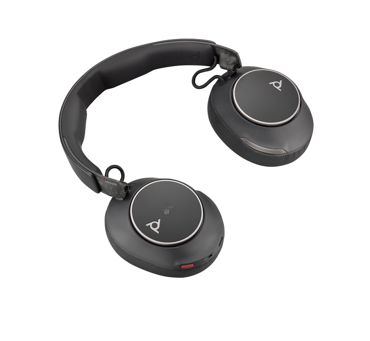 Poly Voyager Surround 80 UC Microsoft Teams Certified USB-C Headset +USB-C/A Adapter Sans fil Arceau Musique/Quotidien USB Type-C Bluetooth Noir - Image 5