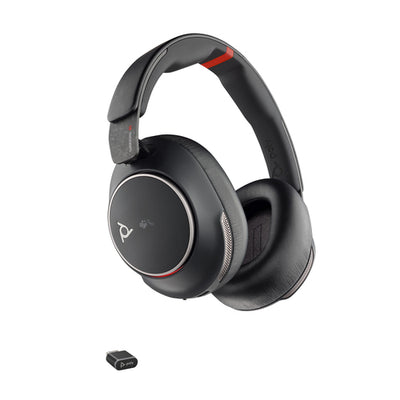 Poly Voyager Surround 85 UC Microsoft Teams Certified USB-C Headset +USB-C/A Adapter +Charging Stand Sans fil Arceau Appels/Musique/Sport/Au quotidien USB Type-C Bluetooth Socle de chargement Noir - Image 2