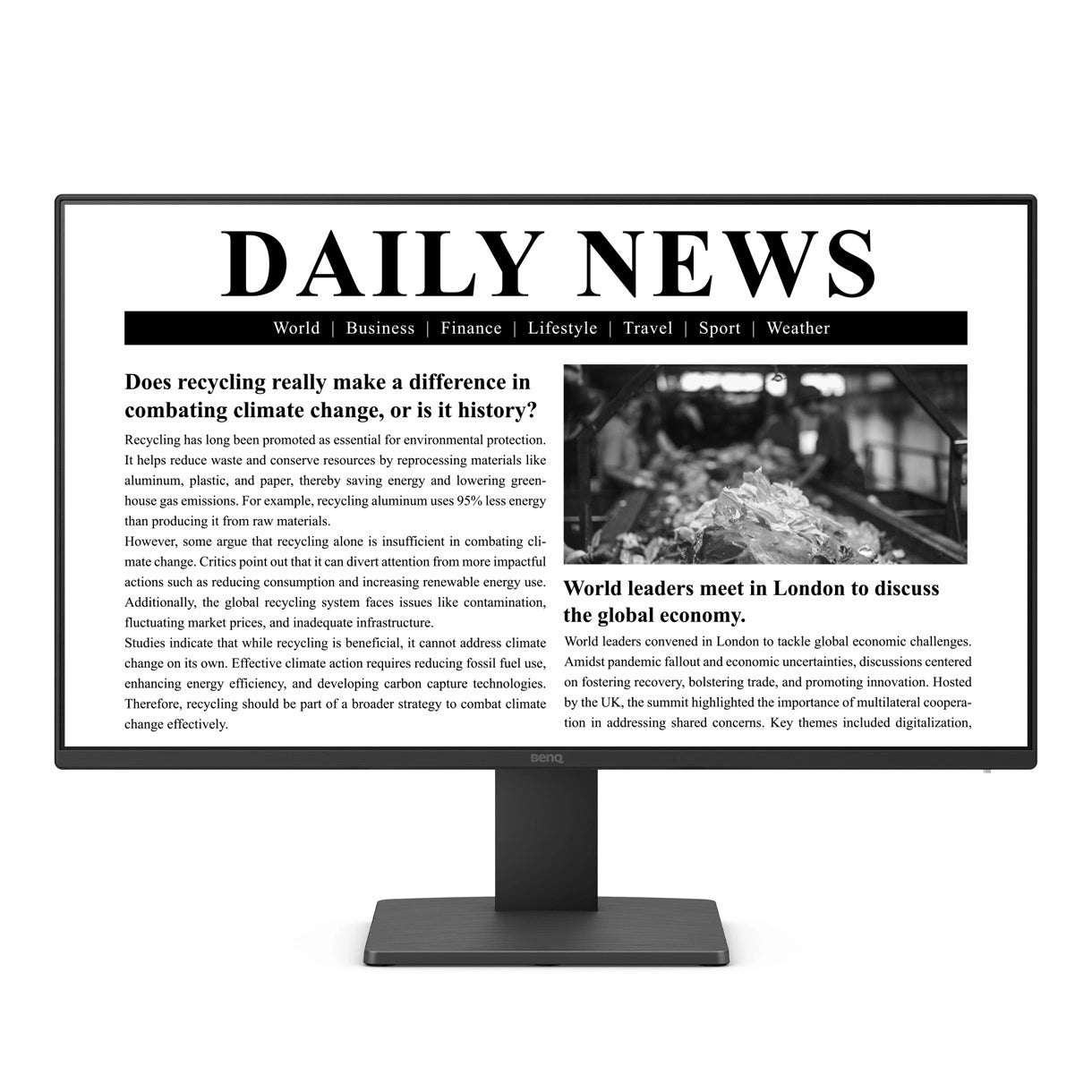 BENQ computer monitor 60,5 cm (23.8") 1920 x 1080 pixels Full HD LED Black (GW2491) - Cartouches Certifiees