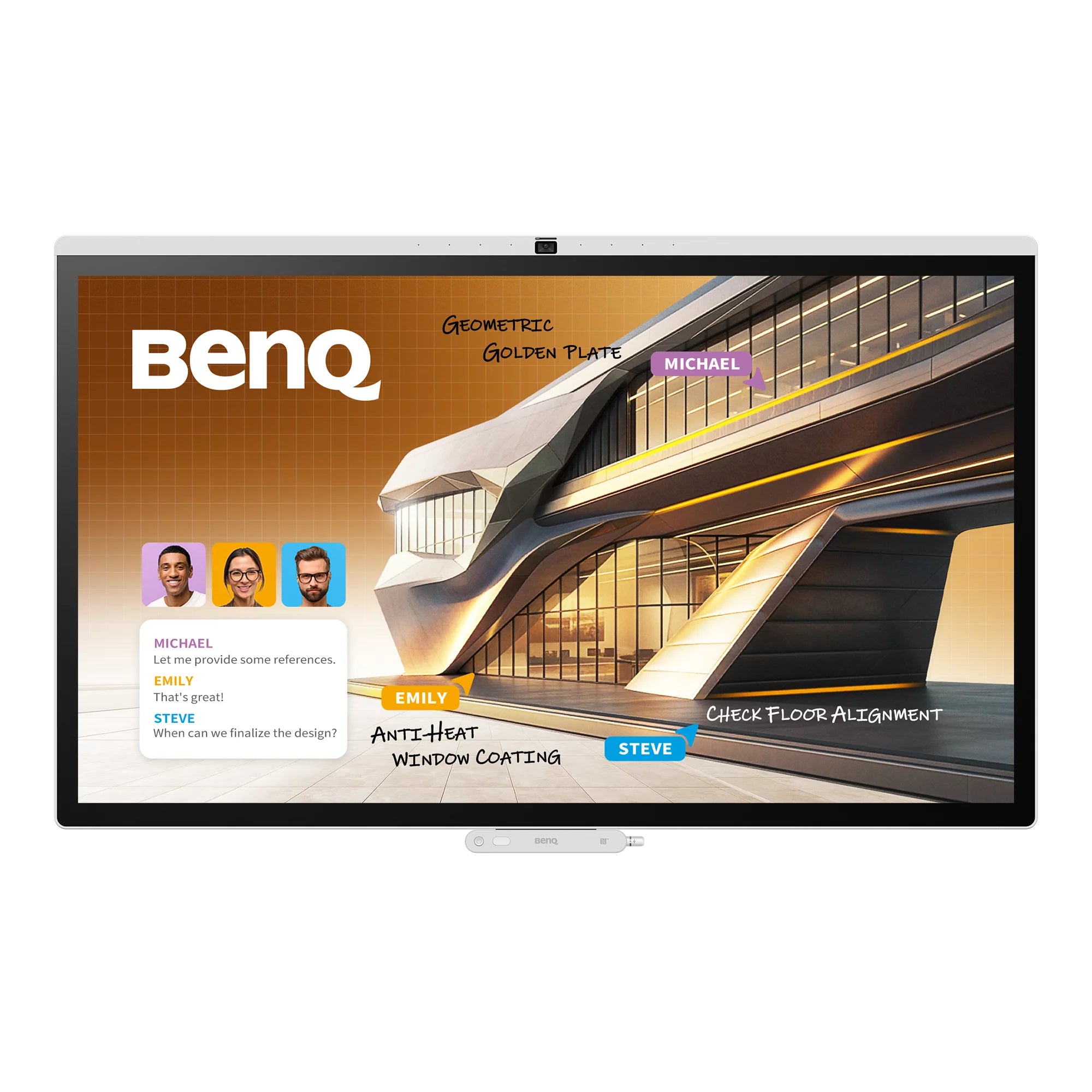 BENQ interactive whiteboard 139,7 cm (55") 3840 x 2160 pixels Touchscreen White (CP5505) - Cartouches Certifiees