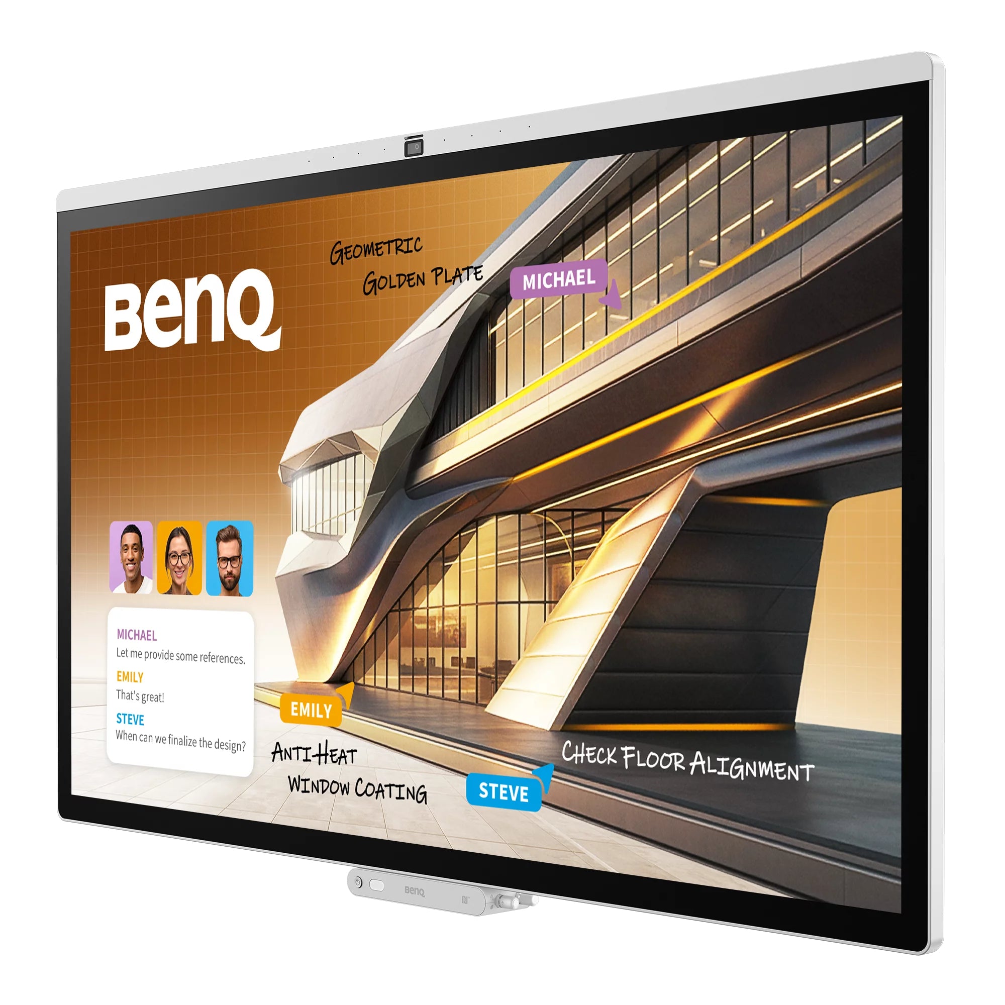 BENQ interactive whiteboard 139,7 cm (55") 3840 x 2160 pixels Touchscreen White (CP5505) - Cartouches Certifiees
