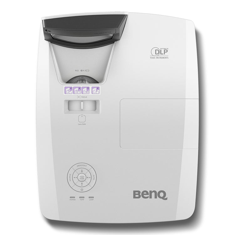 BENQ MW855UST+ Ultra short throw projector 3500 ANSI lumens DLP WXGA (1280x800) 3D Black, White (MW855UST+) - Cartouches Certifiees