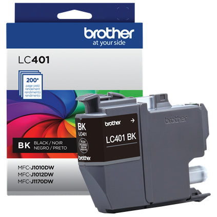 BROTHER LC401BK Black Original Inkjet Cartridge - Cartouches Certifiees