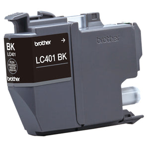 BROTHER LC401BK Black Original Inkjet Cartridge - Cartouches Certifiees