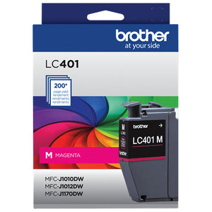 BROTHER LC401M Magenta Original Inkjet Cartridge - Cartouches Certifiees
