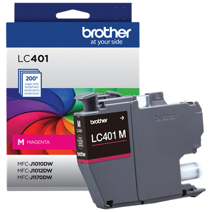 BROTHER LC401M Magenta Original Inkjet Cartridge - Cartouches Certifiees