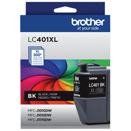 BROTHER LC401XLBK Black Original Inkjet Cartridge - Cartouches Certifiees