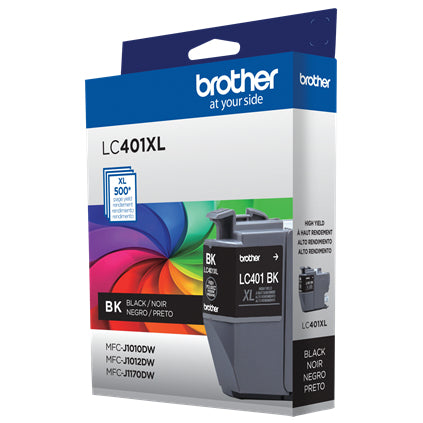 BROTHER LC401XLBK Black Original Inkjet Cartridge - Cartouches Certifiees