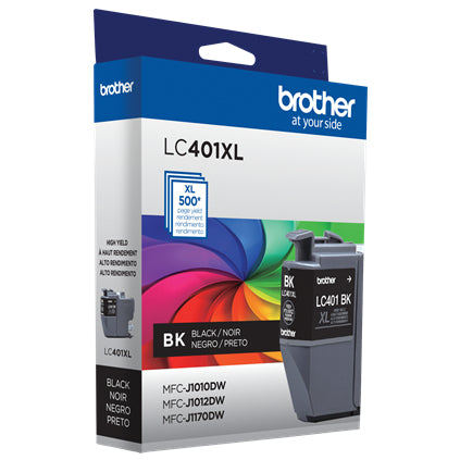 BROTHER LC401XLBK Black Original Inkjet Cartridge - Cartouches Certifiees