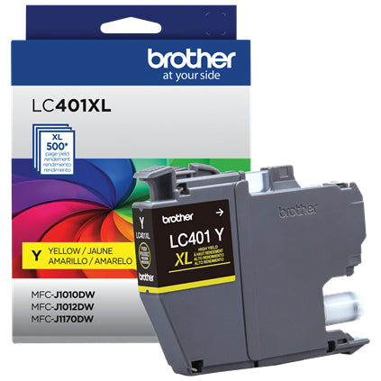 BROTHER LC401XLY Yellow Original Inkjet Cartridge - Cartouches Certifiees