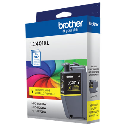 BROTHER LC401XLY Yellow Original Inkjet Cartridge - Cartouches Certifiees