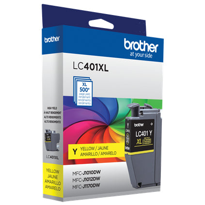 BROTHER LC401XLY Yellow Original Inkjet Cartridge - Cartouches Certifiees