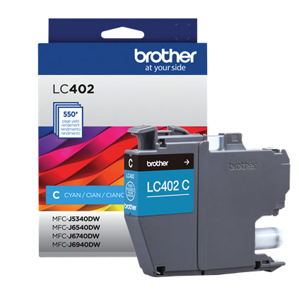 BROTHER LC402CS Cyan Original Toner Cartridge - Cartouches Certifiees