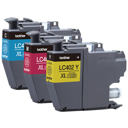 BROTHER LC402XL3PKS 3 Pack Color Original Toner Cartridge - Cartouches Certifiees
