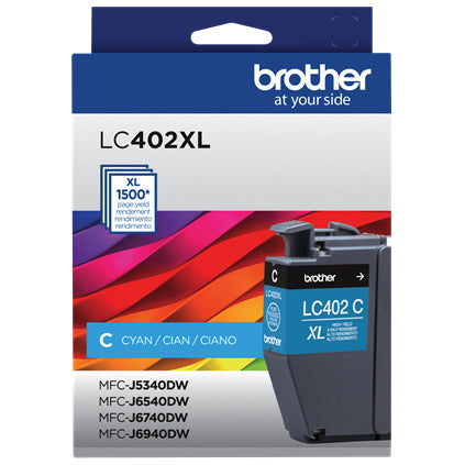 BROTHER LC402XLCKS Cyan Original Toner Cartridge - Cartouches Certifiees
