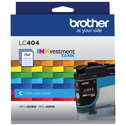 BROTHER LC404CS Cyan Original Inkjet Cartridge - Cartouches Certifiees