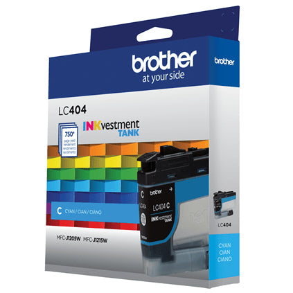 BROTHER LC404CS Cyan Original Inkjet Cartridge - Cartouches Certifiees