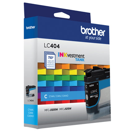 BROTHER LC404CS Cyan Original Inkjet Cartridge - Cartouches Certifiees