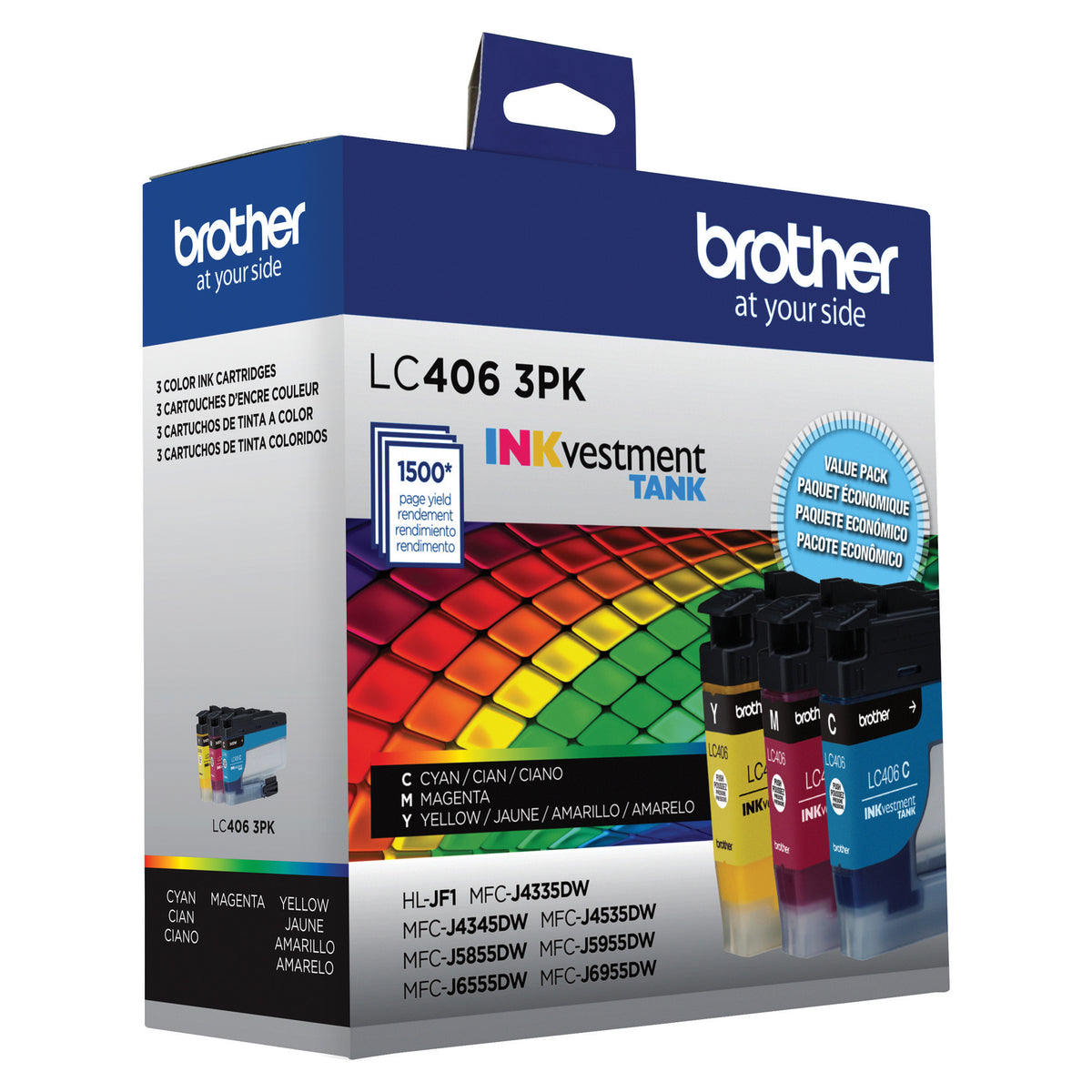 BROTHER LC4063PKS Color 3-Pack Original Inkjet Cartridge - Cartouches Certifiees