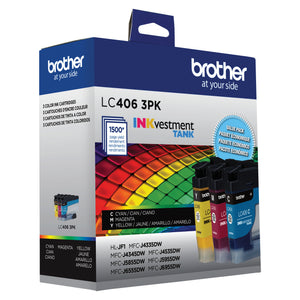 BROTHER LC4063PKS Color 3-Pack Original Inkjet Cartridge - Cartouches Certifiees