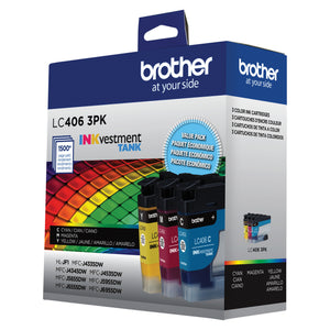 BROTHER LC4063PKS Color 3-Pack Original Inkjet Cartridge - Cartouches Certifiees