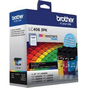 BROTHER LC4063PKS Color 3-Pack Original Inkjet Cartridge - Cartouches Certifiees
