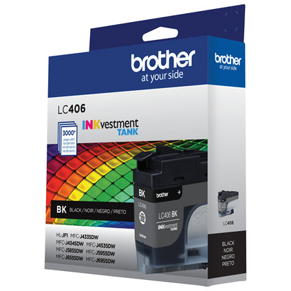 BROTHER LC406BKS Black Original Inkjet Cartridge - Cartouches Certifiees