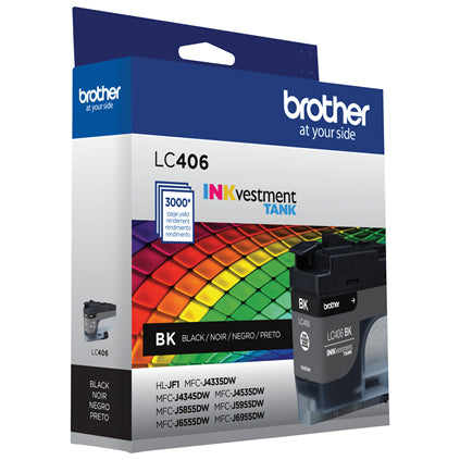 BROTHER LC406BKS Black Original Inkjet Cartridge - Cartouches Certifiees