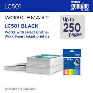BROTHER LC501BKS Black Original Inkjet Cartridge - Cartouches Certifiees