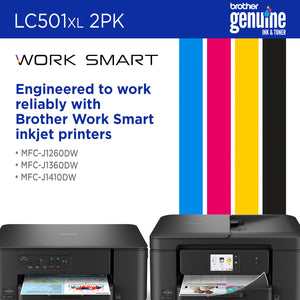 BROTHER LC501XL2PKS Black Original Inkjet Cartridge - Cartouches Certifiees