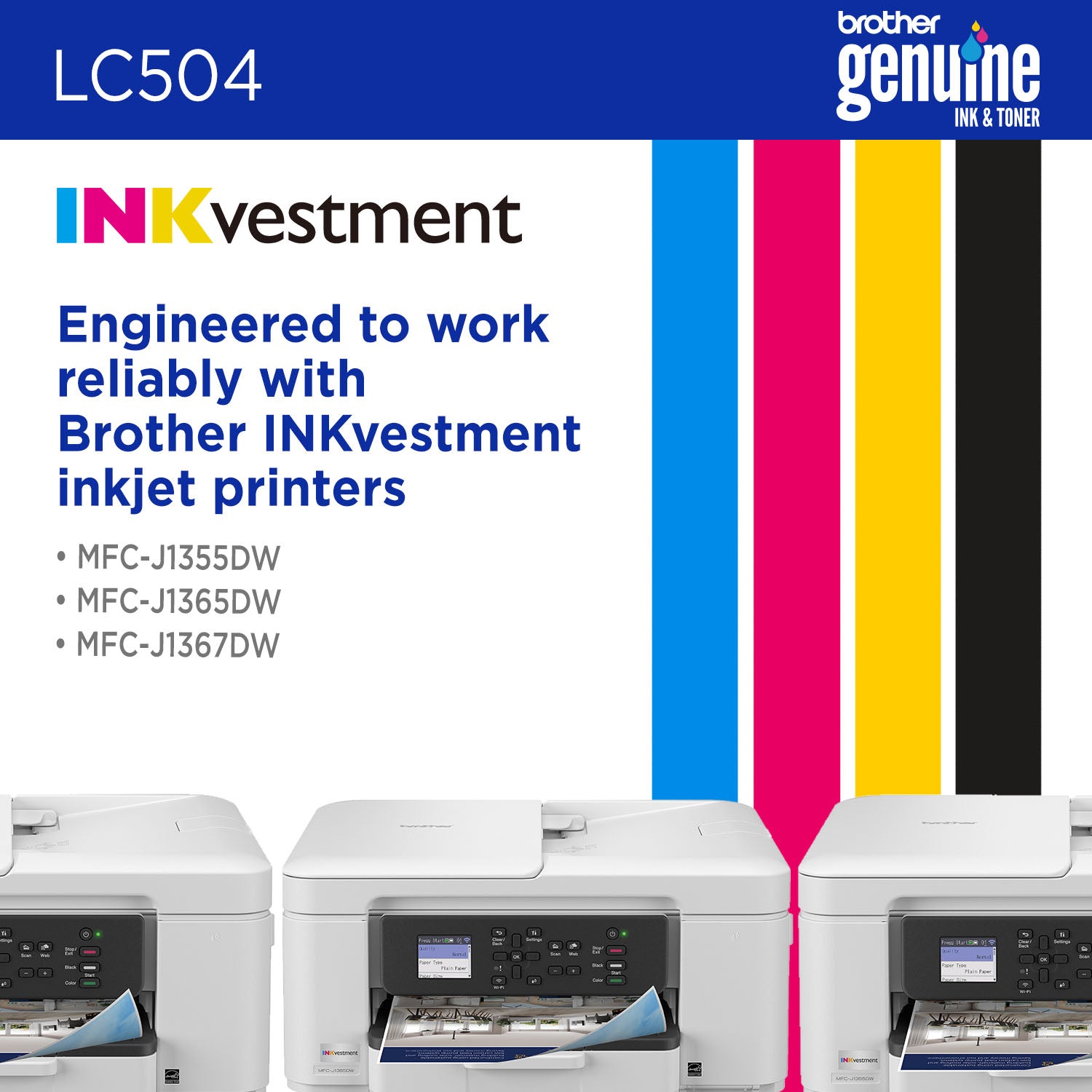 BROTHER LC504CS Cyan Original Inkjet Cartridge - Cartouches Certifiees