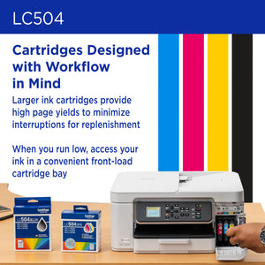 BROTHER LC504MS Magenta Original Inkjet Cartridge - Cartouches Certifiees