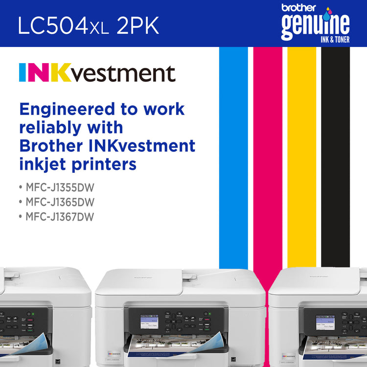 BROTHER LC504XL2PKS Twin Pack Black Original Inkjet Cartridge - Cartouches Certifiees