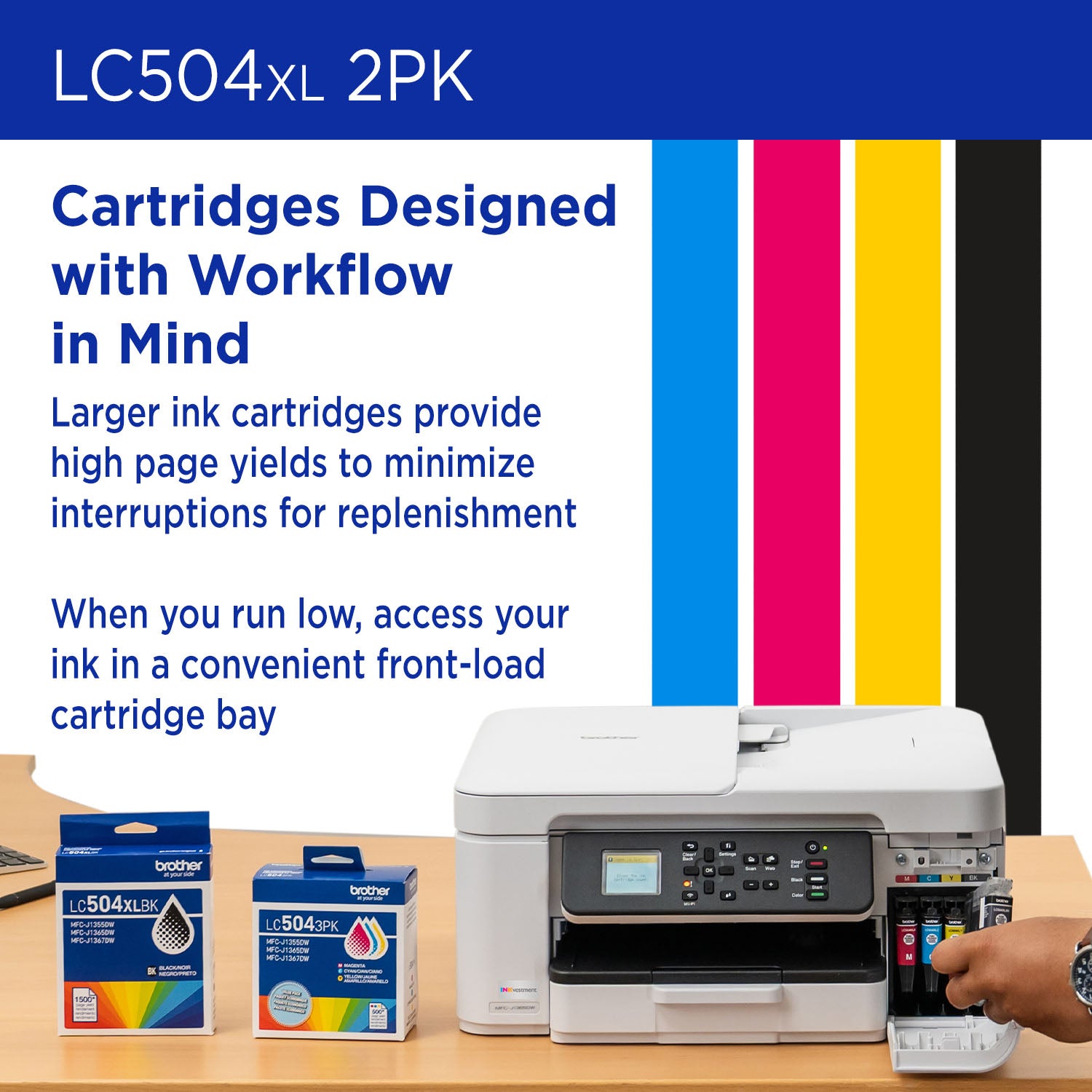 BROTHER LC504XL2PKS Twin Pack Black Original Inkjet Cartridge - Cartouches Certifiees