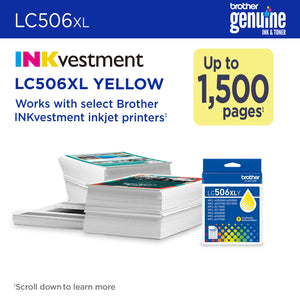 BROTHER LC506XLYS Yellow Original Inkjet Cartridge - Cartouches Certifiees