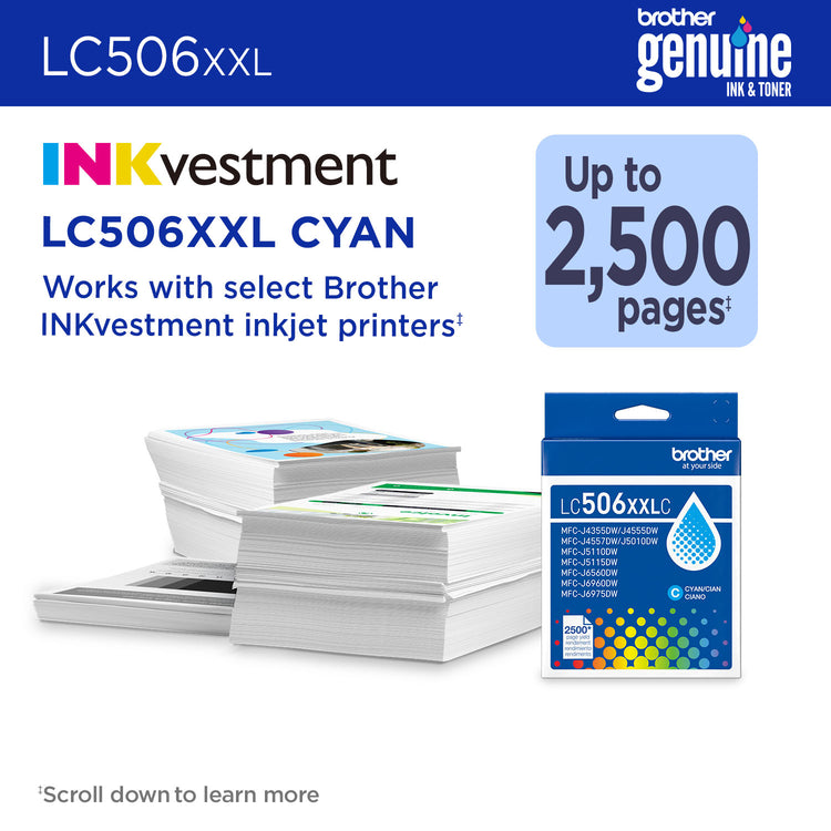BROTHER LC506XXLCS Cyan Original Inkjet Cartridge - Cartouches Certifiees