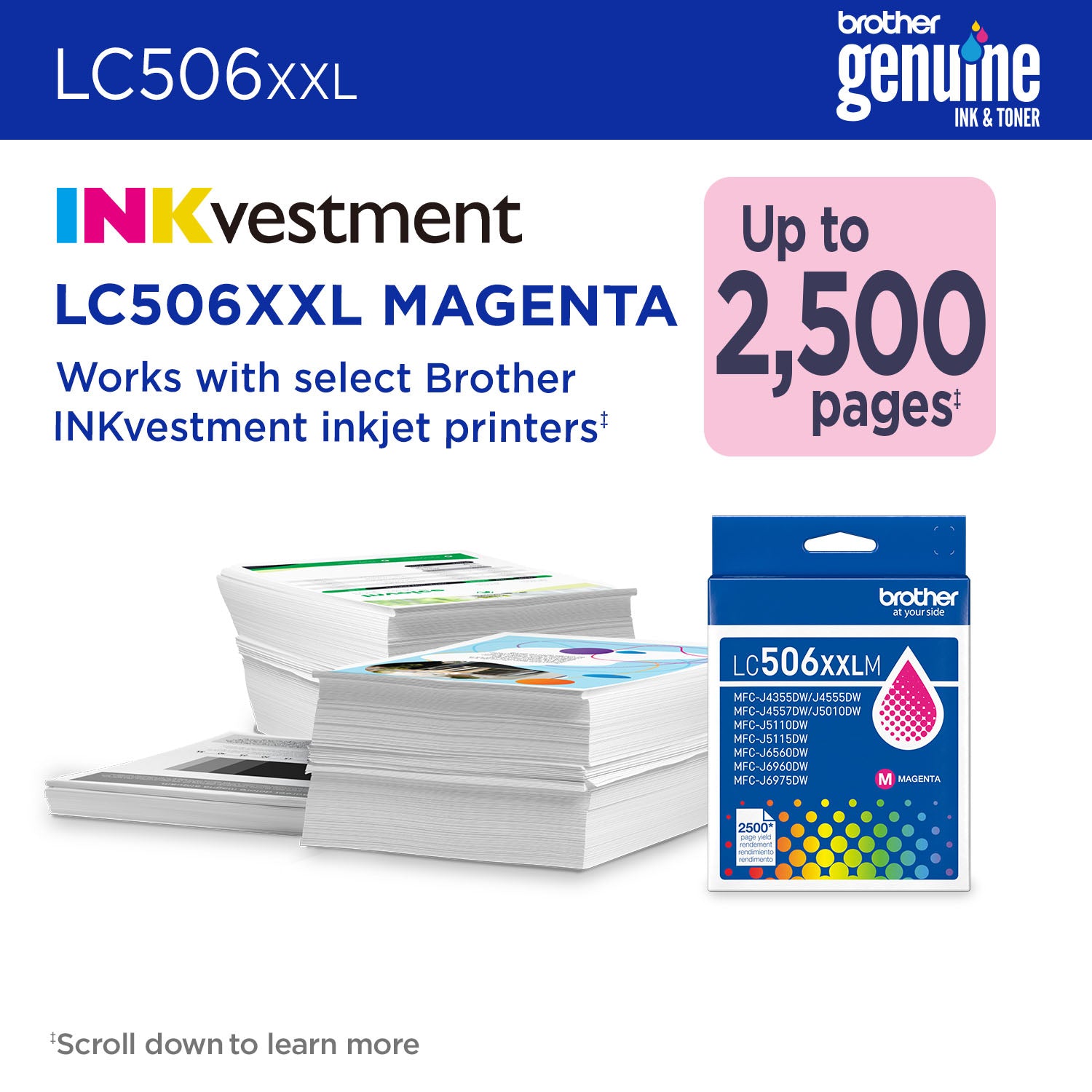 BROTHER LC506XXLMS Magenta Original Inkjet Cartridge - Cartouches Certifiees