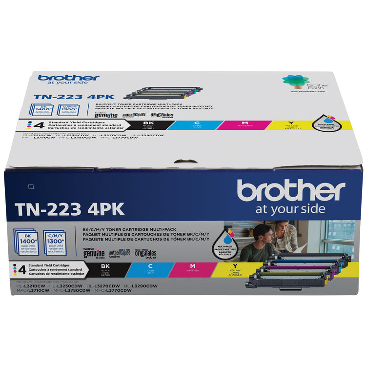 BROTHER TN-223 4 Pack Black And Color Original Toner Cartridge - Cartouches Certifiees