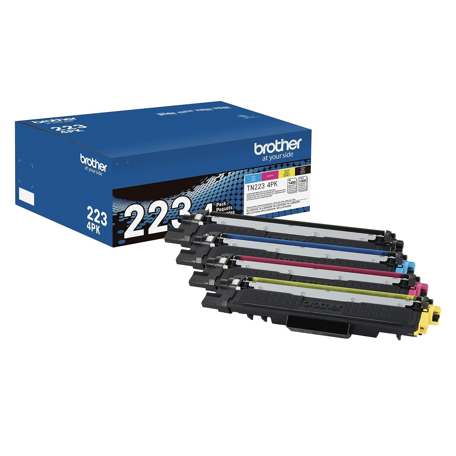 BROTHER TN-223 4 Pack Black And Color Original Toner Cartridge - Cartouches Certifiées