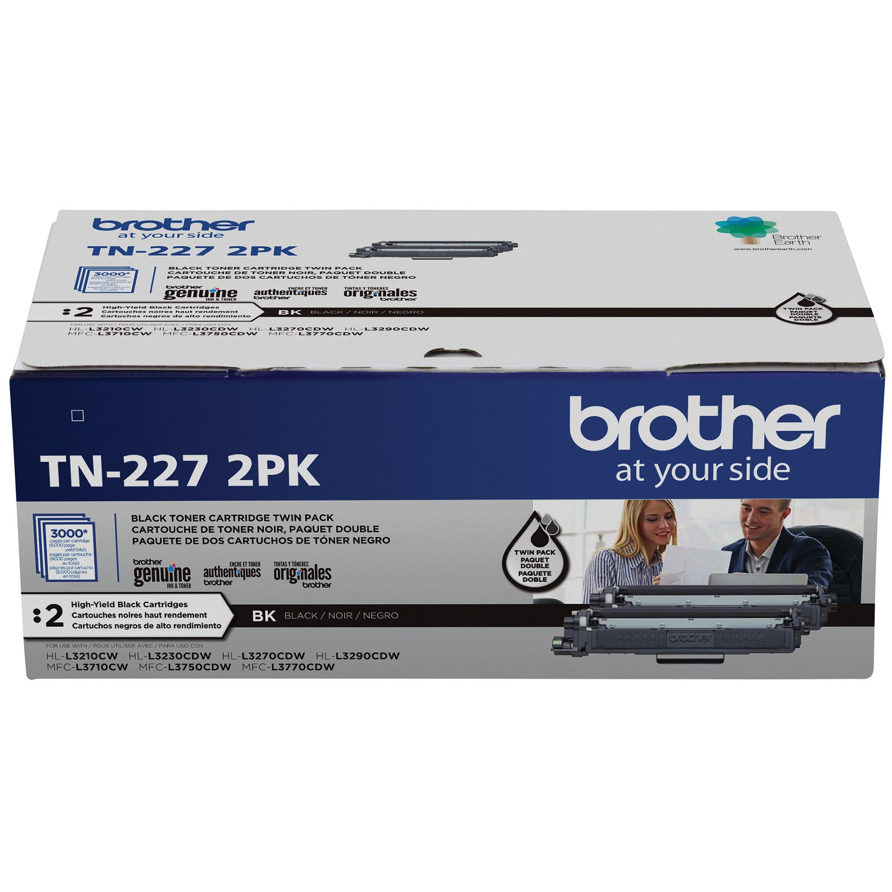 BROTHER TN-2272PK Black Original Toner Cartridge - Cartouches Certifiees