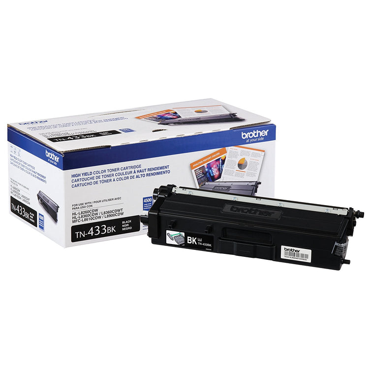 BROTHER TN-433BK Black Original Toner Cartridge - Cartouches Certifiees