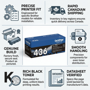 BROTHER TN-436BK Black Original Toner Cartridge - Cartouches Certifiees