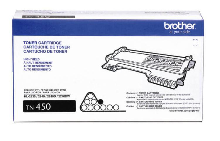 BROTHER TN-450 Black Original Toner Cartridge - Cartouches Certifiees