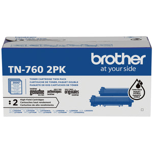 BROTHER  TN-760 2PK Black Original Toner Cartridge - Cartouches Certifiees