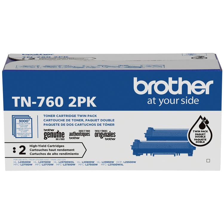 BROTHER  TN-760 2PK Black Original Toner Cartridge - Cartouches Certifiees